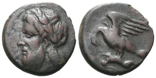 Sicily, Akragas, c. 338-317/287 BC. Æ (16 mm, 3.46 g).  - Auction GREEK & ROMAN PROVINCIAL COINS AND NUMISMATIC LITERATURE Including a wide selection of Alexandrian Coins from the Dattari Collection - Bertolami Fine Art - Prague