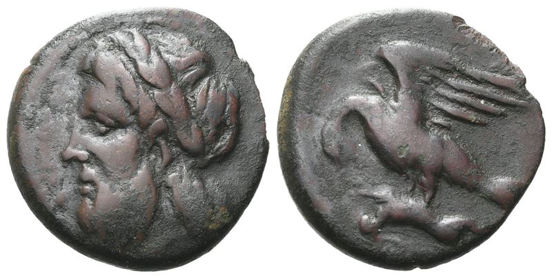 Sicily, Akragas, C. 338-317/287 Bc. Æ (16 MM, 3.46 G).