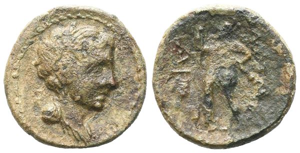 Sicily, Alaisa Archonidea, c. 95-44 BC. Æ Tetras (16 mm, 2.48 g).