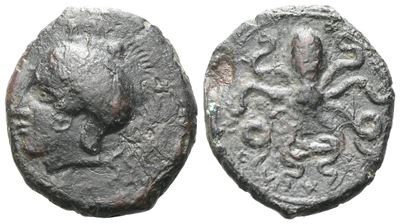 Sicily, Alontion, C. 334-325 Bc. Æ (18 MM, 4.48 G).