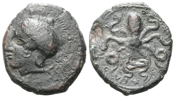 Sicily, Alontion, c. 334-325 BC. Æ (18 mm, 4.48 g).