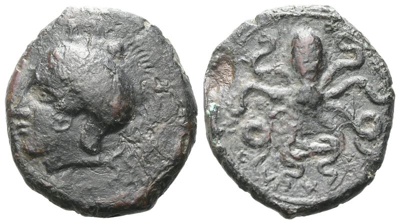 Sicily, Alontion, C. 334-325 Bc. Æ (18 MM, 4.48 G).