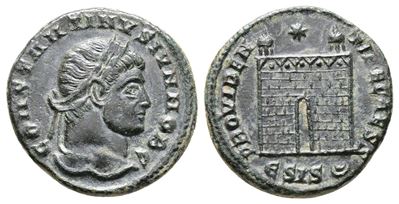Constantine II (caesar, 316-337). Æ Follis (18mm, 2.84g).