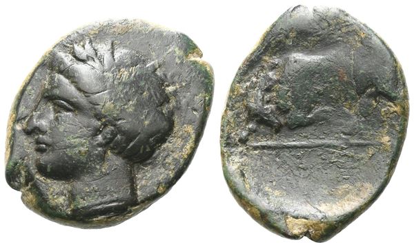 Sicily, Alontion, c. 280-270 BC. Æ (20 mm, 6.35 g).