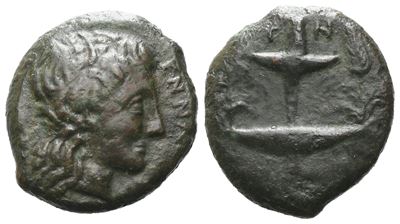 Sicily, Henna, C. 339/8-335 Bc. Æ (16 MM, 3.90 G).