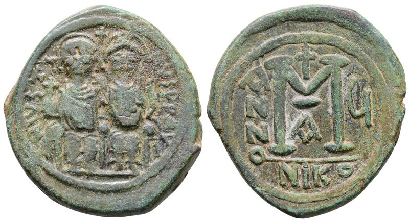 Justin II And Sophia (565-578). Æ 40 Nummi (29mm, 15.41g).