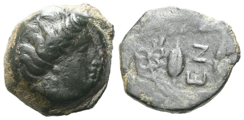 Sicily, Henna, C. 339/8-335 Bc. Æ Hexas (13 MM, 3.30 G).
