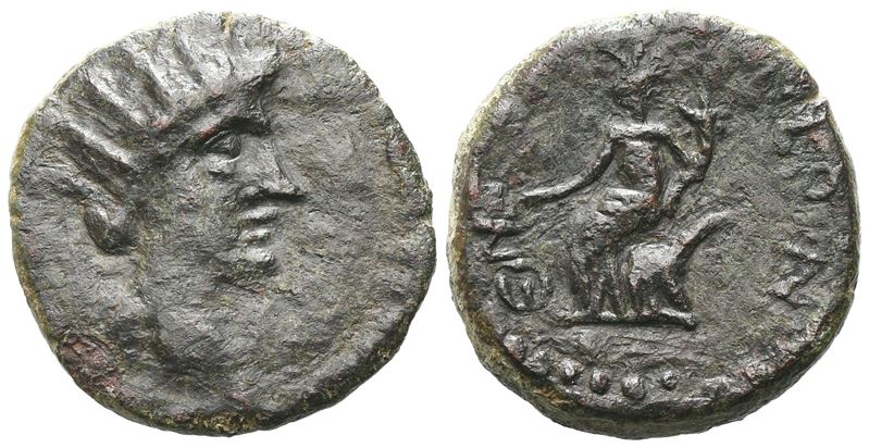 Sicily, Entella. L. Sempronius Atratinus, C. 36 Bc. Æ (22 MM, 8.53 G).