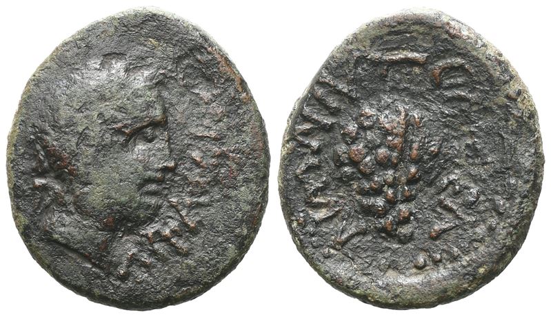 Sicily, Entella. L. Sempronius Atratinus, C. 36 Bc. Æ (19 MM, 5.49 G).