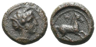 Sicily, Uncertain Punic Mint, C. 4th-3rd Century Bc. Æ (11 MM, 1.61 G).