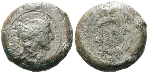 Sicily, Tyrrhenoi, 354/3-344 BC. Æ (29 mm, 28.43 g).