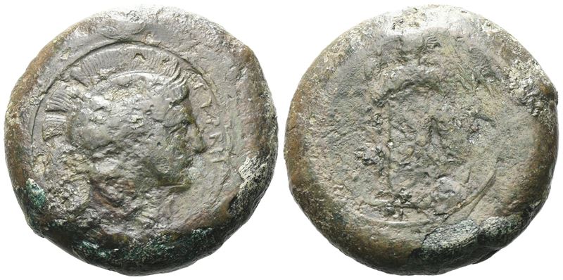 Sicily, Tyrrhenoi, 354/3-344 Bc. Æ (29 MM, 28.43 G).