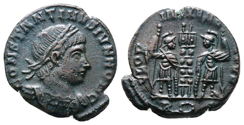 Constantine II (caesar, 316-337). Æ Follis (18mm, 2.45g).