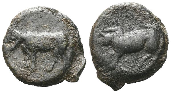 Sicily, Halykiai, c. 390-370 BC. Æ Tetras or Trionkion (16 mm, 3.31 g).