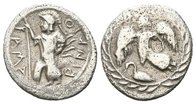 Sicily, Kamarina, C. 461-440/35 Bc. Ar Litra (12 MM, 0.60 G).