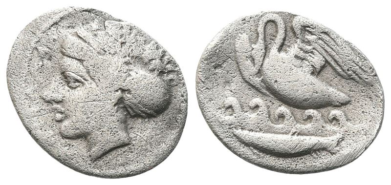 Sicily, Kamarina, C. 410-405 Bc. Ar Litra (12 MM, 0.73 G).