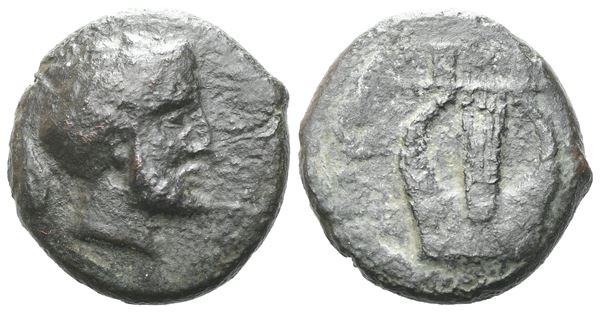 Sicily, Kersini, c. 344-339 BC. Æ Tetras (16 mm, 4.75 g).