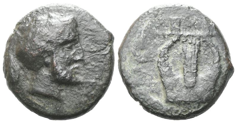 Sicily, Kersini, C. 344-339 Bc. Æ Tetras (16 MM, 4.75 G).