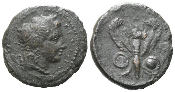 Sicily, Kronia, c. 336-317 BC. Æ Hemilitron(?) (20 mm, 6.48 g).