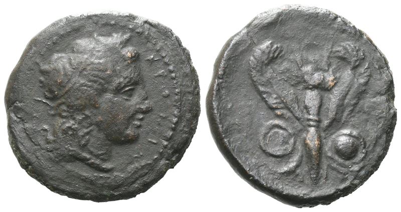 Sicily, Kronia, C. 336-317 Bc. Æ Hemilitron(?) (20 MM, 6.48 G).