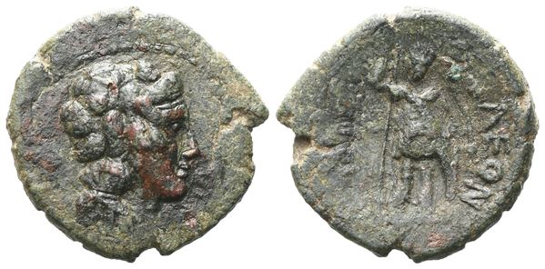 Sicily, Leontinoi, late 3rd - early 2nd century BC. Æ (18 mm, 3.08 g).