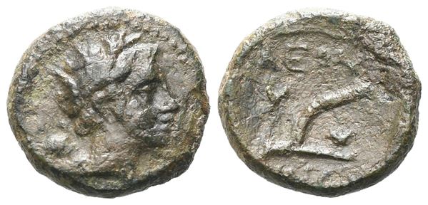 Sicily, Leontinoi, 2nd century BC. Æ (13 mm, 2.04 g).