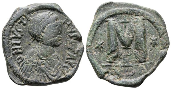 Justin I (518-527). Æ 40 Nummi (31mm, 17.22g).