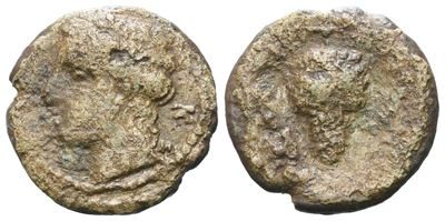 Sicily, Tauromenion, C. 305-289 Bc. Æ Hexas (15 MM, 2.03 G).
