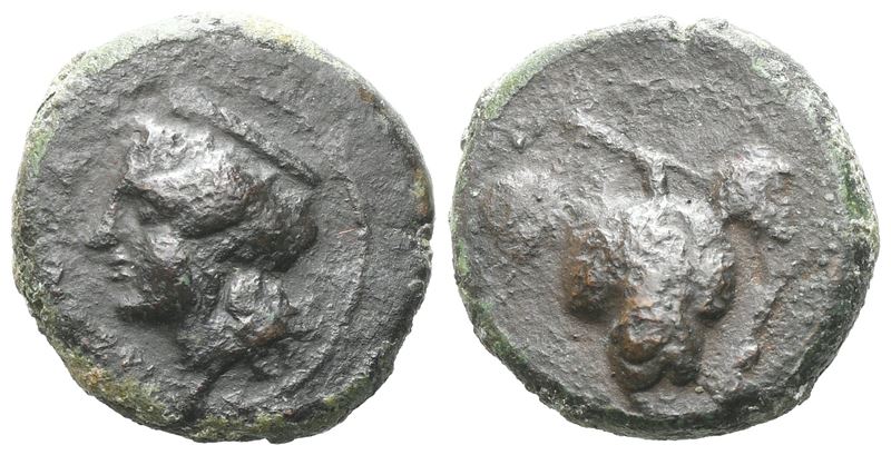 Sicily, Tauromenion, Early 3rd Century Bc. Æ Hexas (16 MM, 4.80 G).