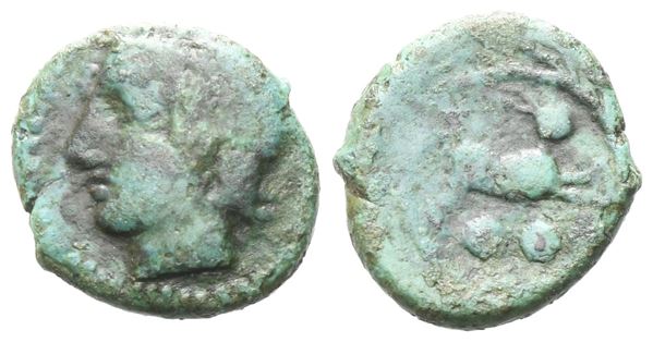 Sicily, Messana, c. 420-413 BC. Æ Hexas (11 mm, 1.22 g).