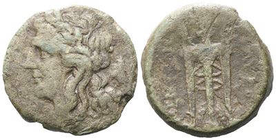 Sicily, Tauromenion, C. 207-200/190 Bc. Æ (24 MM, 11.72 G).
