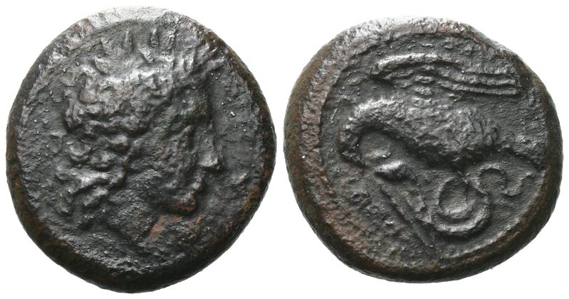 Sicily, Morgantina, C. 339/8-317 Bc. Æ Hemilitron (21 MM, 8.72 G).