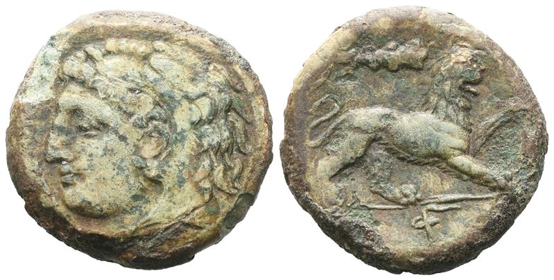 Sicily, Messana. 278-276 Bc. Æ (21 MM, 6.93 G).