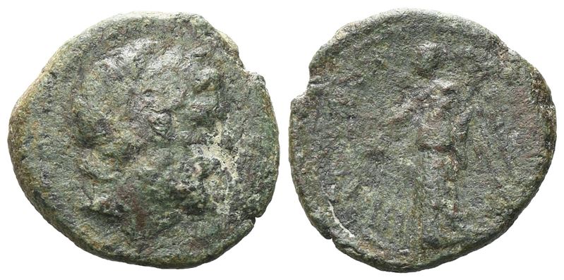Sicily, Morgantina. The Hispani, Late 2nd - Early 1st Century Bc. Æ (15 MM, 2.71 G).