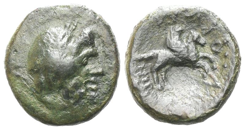 Sicily, Morgantina. The Hispani, Late 2nd - Early 1st Century Bc. Æ (13 MM, 2.35 G).