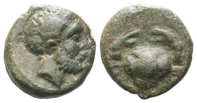Sicily, Motya, C. 400-397 Bc. Æ Onkia Or Hexas(?) (11 MM, 1.75 G).