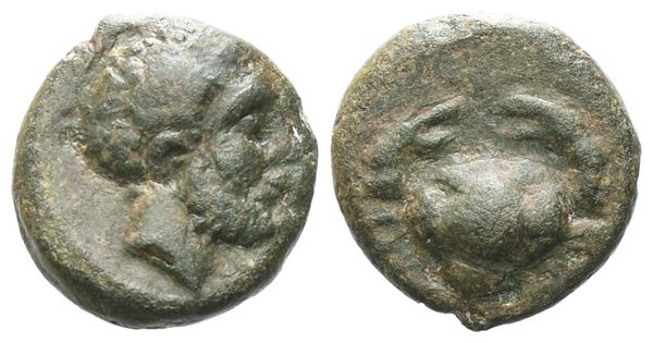 Sicily, Motya, c. 400-397 BC. Æ Onkia or Hexas(?) (11 mm, 1.75 g).