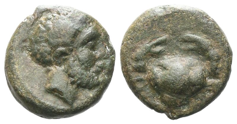 Sicily, Motya, C. 400-397 Bc. Æ Onkia Or Hexas(?) (11 MM, 1.75 G).