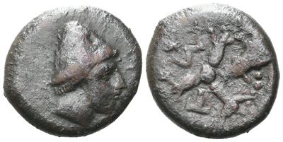 Sicily, Mytistratos, C. 340-330 Bc. Æ Hexas (18 MM, 6.53 G).