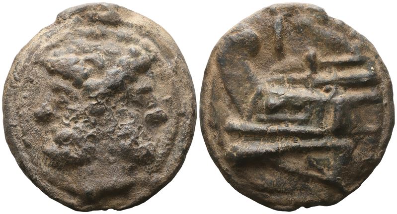 Anonymous, As, c. 225-217 BC; Æ (112 g; 47,7 mm; 12 h)