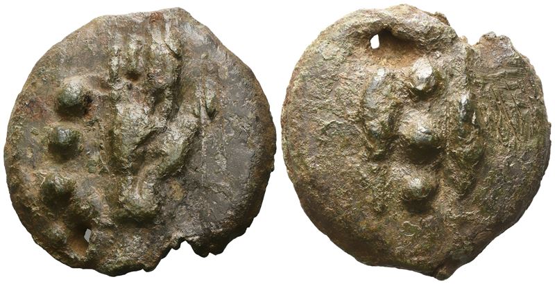 Anonymous, Quadrans, c. 280 BC; Æ (78 g; 42 mm; 12 h)