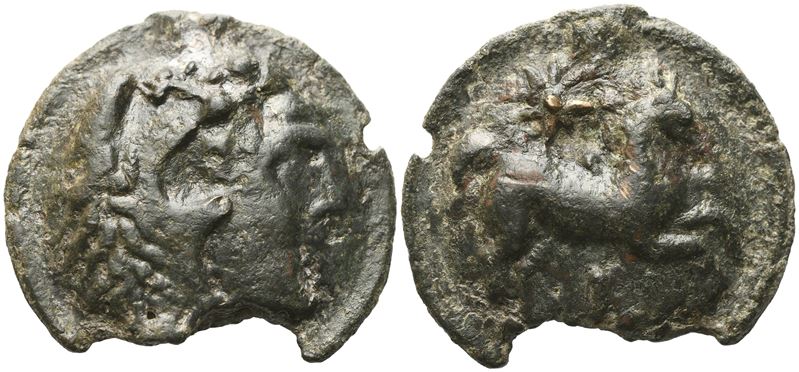 Apulia, Luceria, Nummus, c. 217-212 BC; Æ (65 g; 47,3 mm; 12 h)