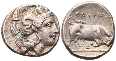 Lucania, Thourioi, Stater, C. 400-350 Bc; Ar (7,60 G; 20,9 MM; 3 H)