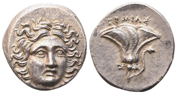 Kings of Macedon, Perseus (179-168 BC), Rhodian Drachm; AR (2,68 g; 15 mm; 6 h)