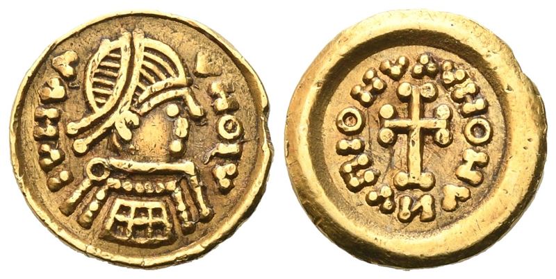 Pseudo-Impero, Tremissis (coniatura pseudo-imperiale), Ducato della Tuscia, Re incerto (c. 620–69...