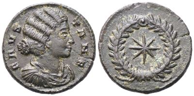 Fausta, Nummus battuto sotto Costantino I, Tessalonica (318-319)