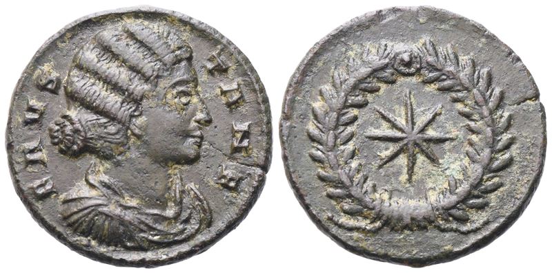 Fausta, Nummus battuto sotto Costantino I, Tessalonica (318-319)