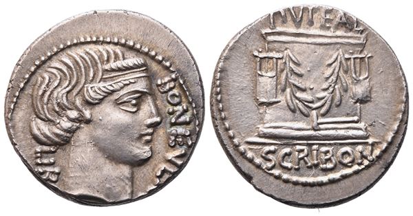 L. Scribonius Libo, Denarius, 62 BC; AR (3,96 g; 18,8 mm; 5 h)