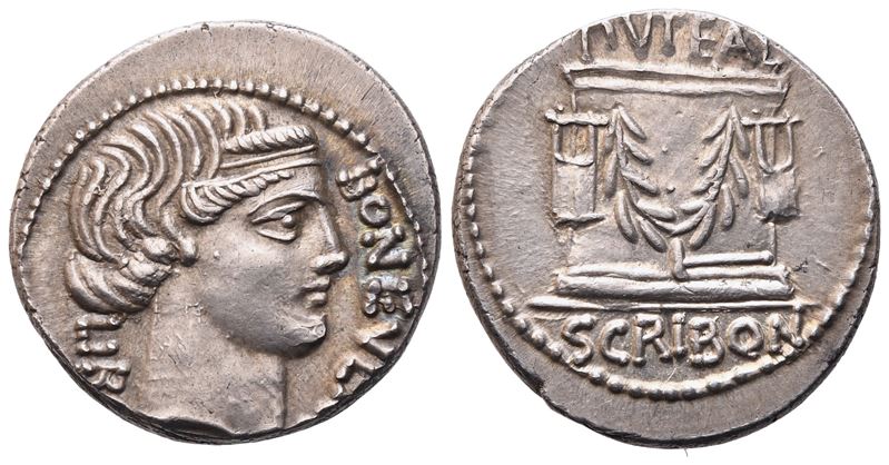 L. Scribonius Libo, Denario romano, 62 a.C.