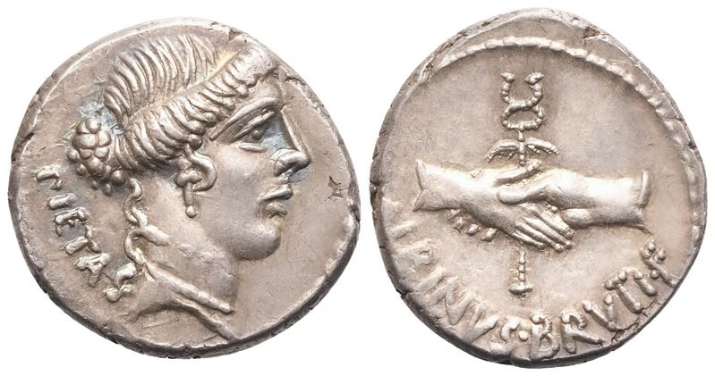 D. Iunius Brutus Albinus, Denarius, Rome, 48 BC; AR (3,87 g; 17,8 mm; 9 h)